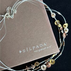 N2263 Silpada Retired Sterling Silver, Brass & Copper Necklace.
16” Nexklace